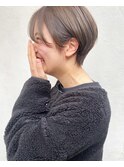 ショコラベージュ_マロンベージュ Aラインボブ かきあげ