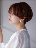 ハンサムショート 大人可愛いショートヘア 艶カラー 30代40代