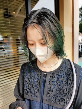 コワフュールトーリ フジグラン店(COIFFURE TORI) 裾カラー×グリーン