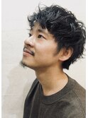 刈り上げなしスパイキーショートパーマ