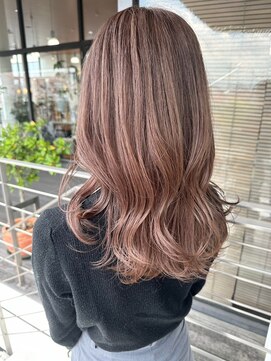 イーストハムアール(EAST HAM r) ロングレイヤー/ピンクアッシュブラウン