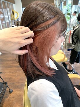 ネバーランド 平成店(NEVER LAND) インナーカラー/切りっぱなし/ミディアムレングス