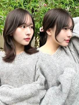 ミラリー トウキョウ(Mirareee Tokyo) 20代30代40代◎前髪パーマ韓国風巻きくすみベージュお団子ヘア