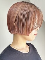 シェノン 心斎橋(CHAINON)&nbsp;ボブ/切りっぱなしボブ/ピンクベージュ/ミニボブ