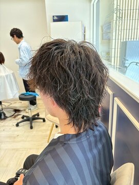 アンソル オブ リシェール(N'SOL of RICHAIR) サーフカール/スパイキーショート/ブルーブラック