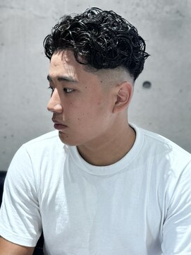 メッツ 原宿(METS) MEN'S/オールバックパーマ×フェード/短髪/男髪/