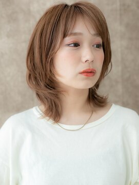 カバーヘア イヴ 戸頭店(COVER HAIR EVE) デザインカラーウルフミディアムレイヤーカット312W戸頭20代30代