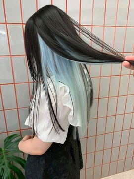 ペレ 原宿(PELE) ダブルカラー/ケアブリーチ/羽エクステ/原宿