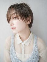 ギークス(GEEKS) 【GEEKS渋谷】オリーブグレージュ/夏ヘア/丸みショートボブ/小顔