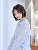 フォト 新宿三丁目(foto)&nbsp;髪質改善縮毛矯正地毛風ストレート切りっぱなしボブ