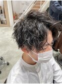 三軒茶屋_メンズ_ショート_パーマ_スパイラル_波巻き_強め_小顔