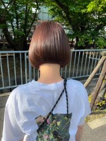 シェノン 夙川(CHAINON)&nbsp;髪質改善カラー/ボブ/前髪/マチルダボブ/ピンクベージュ