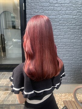 ロンドエニカ 大宮(Lond enika) ピンクベージュ艶カラーブリーチなし【大宮美容室】