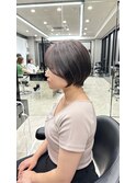 大人丸みショート/前髪あり