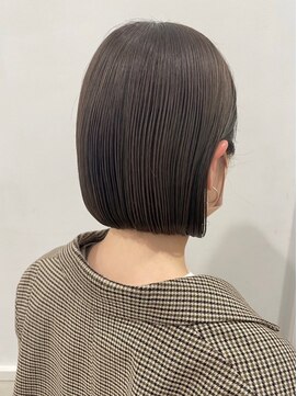 ネオリーブウリ 二子玉川店(Neolive uri) 前髪マチルダボブピンクベージュインナーグレージュ韓国