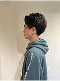 【soy-kufu】MEN'S HAIRマッシュパーマアッシュブラック