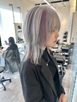 フェーディン(fa/din)&nbsp;ホワイトシルバーピンクハイライト×ウルフレイヤー