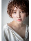 透明感カラー立体感抜け感ショートマッシュパーマv戸頭20代30代