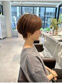 大人ショートボブ丸みショートカットマッシュショート前髪あり