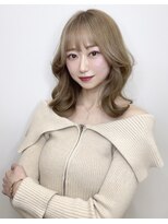 マティス 表参道(matiz)&nbsp;ミルクティーベージュ/小顔/ワンレンボブウルフ/韓国風巻き