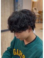 メンズギフト(men's GIFT)&nbsp;ツーブロックシャドウパーマメンズマッシュウルフ