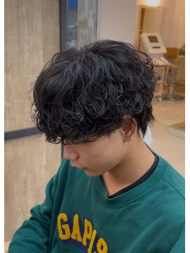 メンズギフト(men's GIFT) ツーブロックシャドウパーマメンズマッシュウルフ