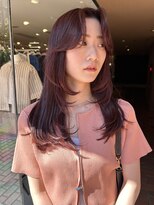 ノラ ヘアーサロン(NORA HAIR SALON)&nbsp;【大久保】ブリーチなしで作るチェリーレッド顔まわりレイヤー