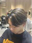 ニュアンスパーマ×金メッシュ