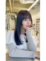 ヴァイス 新宿店(VAICE)&nbsp;グレージュカラー/黒髪/姫カット/前髪カット/レイヤーカット