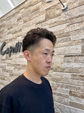 カペリ デ アーテ(Capelli di arte) メンズパーマ/スペインパーマ/爽やかメンズショート/２ブロック