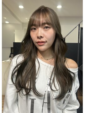 トレス(TRESS) レイヤーカット/ブリーチなしカラー/ベージュ/顔まわりレイヤー