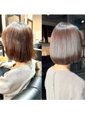 美髪矯正ビフォーアフター　40代女性