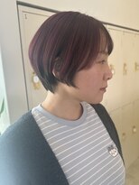 サラ ビューティー サイト 古賀店(SARA Beauty Sight)&nbsp;アンブレラカラー/ショート/ボルドー/ブリーチ/10代20代30代