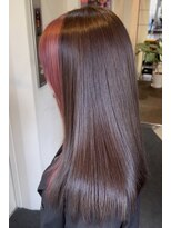 ダブル アンダーバー サロン(W_SALON) 【W_SALON 河原町】フェイスフレーミング/ピンク×ブラウン