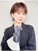 ハンサムショート/ショートボブ/20代30代40代50代/顔周りカット
