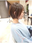 ナチュラルショートミルクブラウンダークパープル