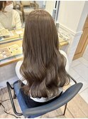 ブリーチ無しダブルカラー　マロンベージュ　ロング　横浜★