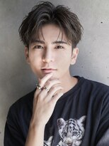 カライング(ing) スーツ短髪ツーブロック束感モテる黒髪シークレットパーマ流行
