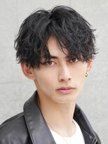フィフス 大分(fifth)&nbsp;大分シャドウパーマメンズカットラウンドマッシュセンターパート