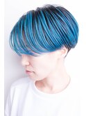【REJOICE hair】ベリーショート×ターコイズブルー