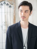 メンズヘア ビーセカンド 草加店(MENS HAIR B-2)&nbsp;ジェントルなダークアッシュ七三オールバックL