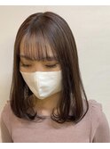 ココアブラウン/まとまりロブ/30代40代