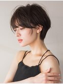 マッシュショート20代30代40代大人可愛い暗髪うる艶髪青山表参道
