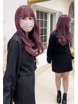 ウッドベル(wood belle)&nbsp;レッド×韓国風レイヤーカット