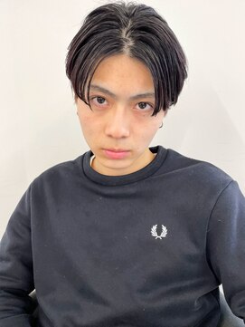 ソア 渋谷(soar) 小顔韓国ヘア/センターパート/メンズパーマ/黒髪/ツーブロック