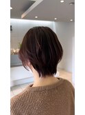 ブリーチ無しイルミナカラーショート濃いめピンクベージュ