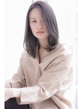 ラフ フロム ガーデン(Laf from GARDEN) 【寺尾拓巳】大人かわいいグレージュひし形ストレートミディ