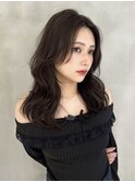 【前川薫子】ミディアムレイヤー/ダークブラウン/韓国風