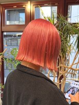 ヲタク(wotaku.)&nbsp;オレンジカラー派手髪カラーハイトーンダブルカラーケアブリーチ