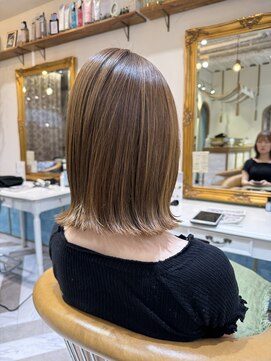 ロンドアベニール 北千住(Lond avenir) ウェーブミディアムメルティカラー/ブリーチなしボブ韓国/北千住